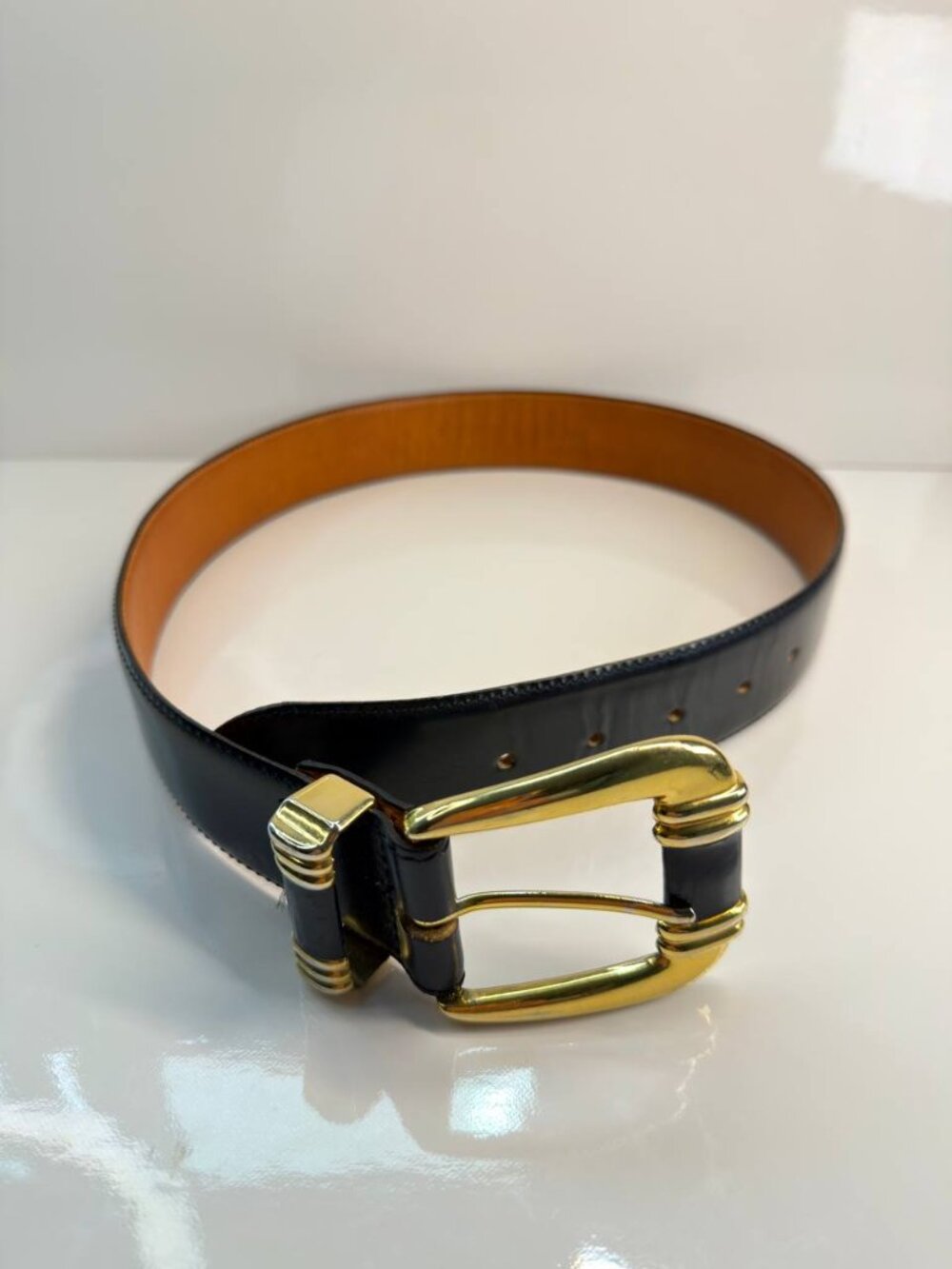 Aquascutum London Cobbler Leather Belt – Premium Quality | Size L - Picture 5 of 10